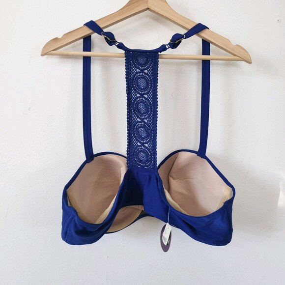 NWT Cacique Swim Blue Underwire Size 38D - Picture 5 of 6